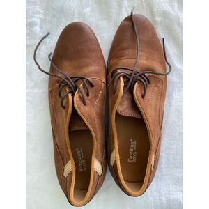 Freeman Boys Jameson 11-7 Brown Lace Up Dress Shoes Oxfords Size 3.5M Cognac
